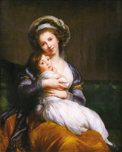 Madame Vigée-Lebrun and Her Daughter, Jeanne Lucia (Julie) by Elisabeth Louise Vigee Lebrun
